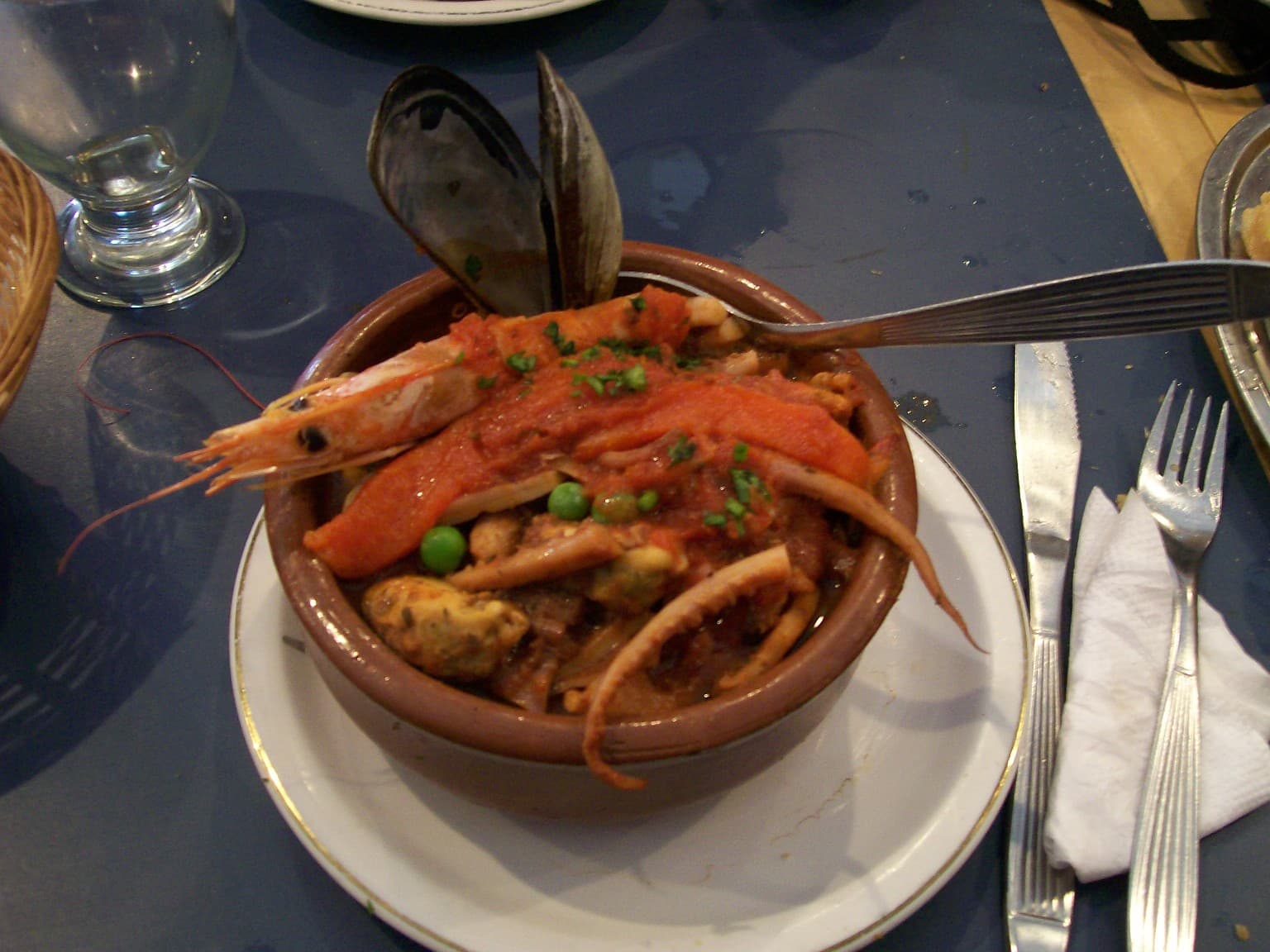 Cena de mariscos